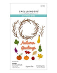 Spellbinders - Texture & Foliage Collection - Dies - Autumn Greetings Wreath-ScrapbookPal