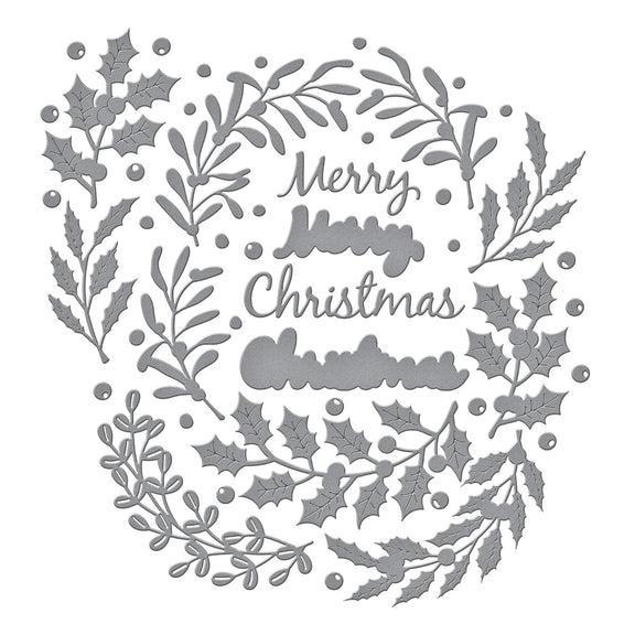 Spellbinders - Texture &amp; Foliage Collection - Dies - Seasonal Wreath Foliage-ScrapbookPal
