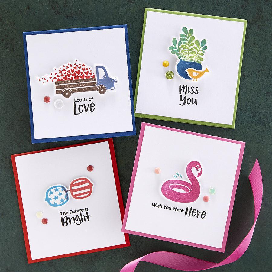 Spellbinders - The Cardmaker III Collection - Clear Stamps - Many Greetings-ScrapbookPal