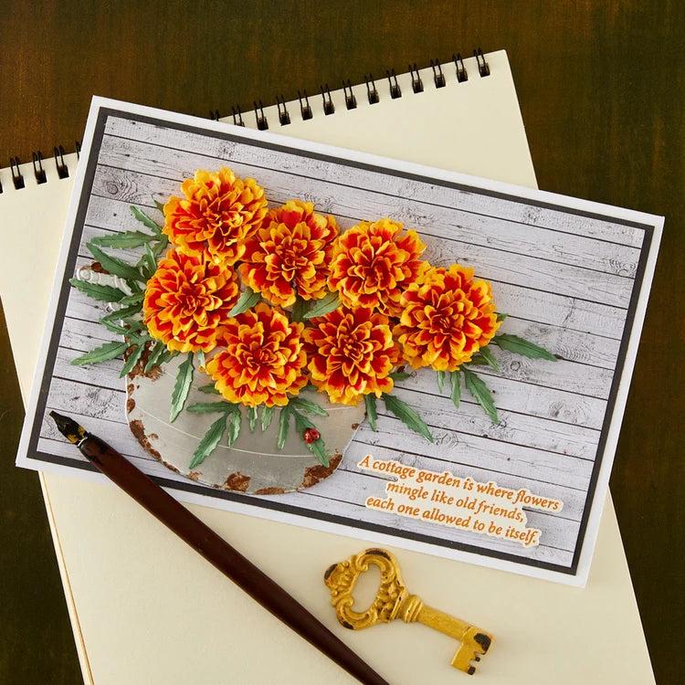 Spellbinders - The Cottage Garden Collection - Letterpress + Foil Plate &amp; Dies - The Cottage Garden Sentiments-ScrapbookPal