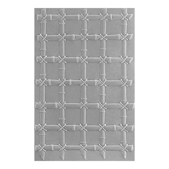 Spellbinders - The Painter’s Garden Collection - 3D Embossing Folder - Bamboo Trellis-ScrapbookPal