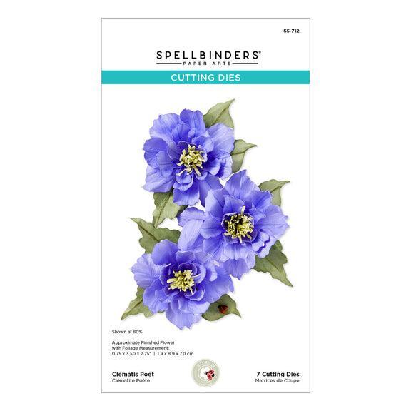 Spellbinders - The Poet's Garden Collection - Dies - Clematis Poet-ScrapbookPal