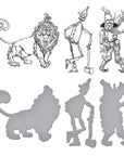 Spellbinders - The Wonder of Oz Collection - Press Plate & Dies - Tin Man, Scarecrow & Lion-ScrapbookPal
