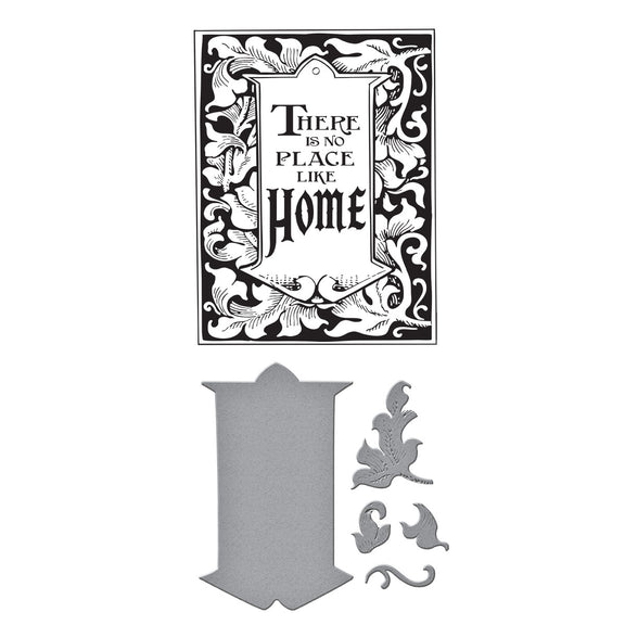 Spellbinders - The Wonder of Oz Collection - Press Plate &amp; Dies - Wonder of Oz Frame &amp; Tag-ScrapbookPal