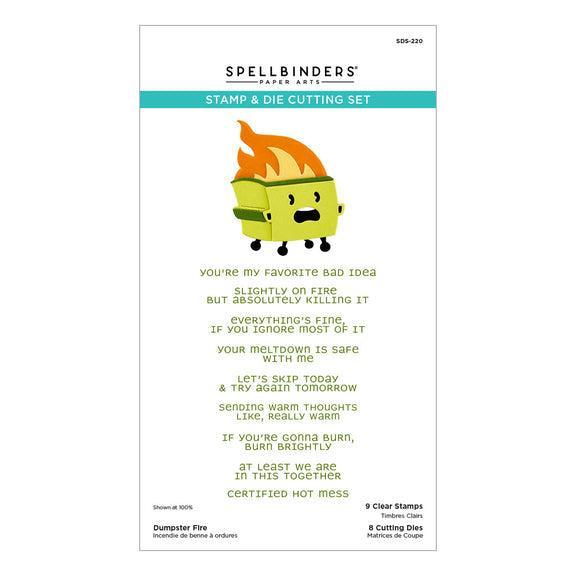 Spellbinders - This is Life Collection - Clear Stamps &amp; Dies - Dumpster Fire Clear-ScrapbookPal