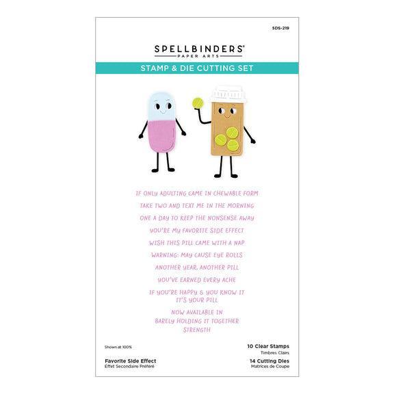 Spellbinders - This is Life Collection - Clear Stamps &amp; Dies - Favorite Side Effect-ScrapbookPal