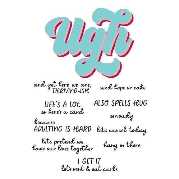 Spellbinders - This is Life Collection - Clear Stamps & Dies - Ugh-ScrapbookPal