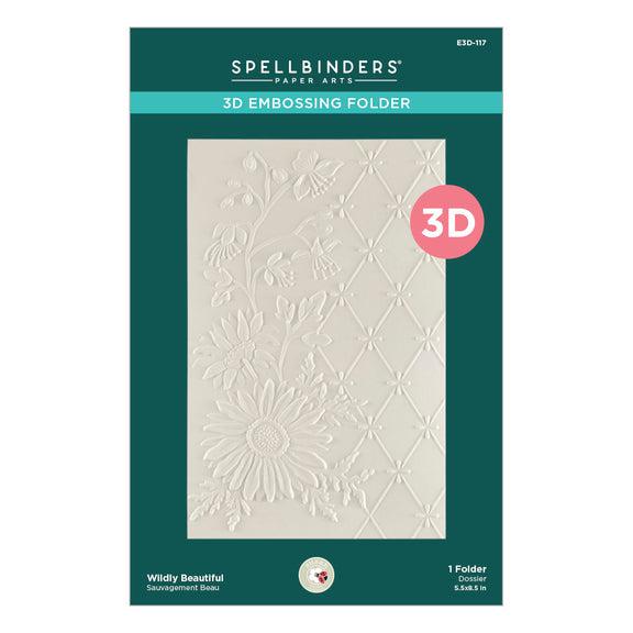 Spellbinders - Through the Meadow Collection - 3D Embossing Folder - Wildly Beautiful-ScrapbookPal