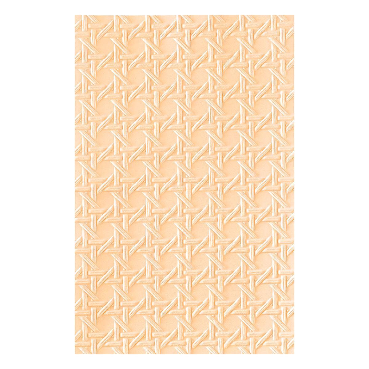 Spellbinders - Timeless Textures Collection - 3D Embossing Folder - Rattan Cane-ScrapbookPal