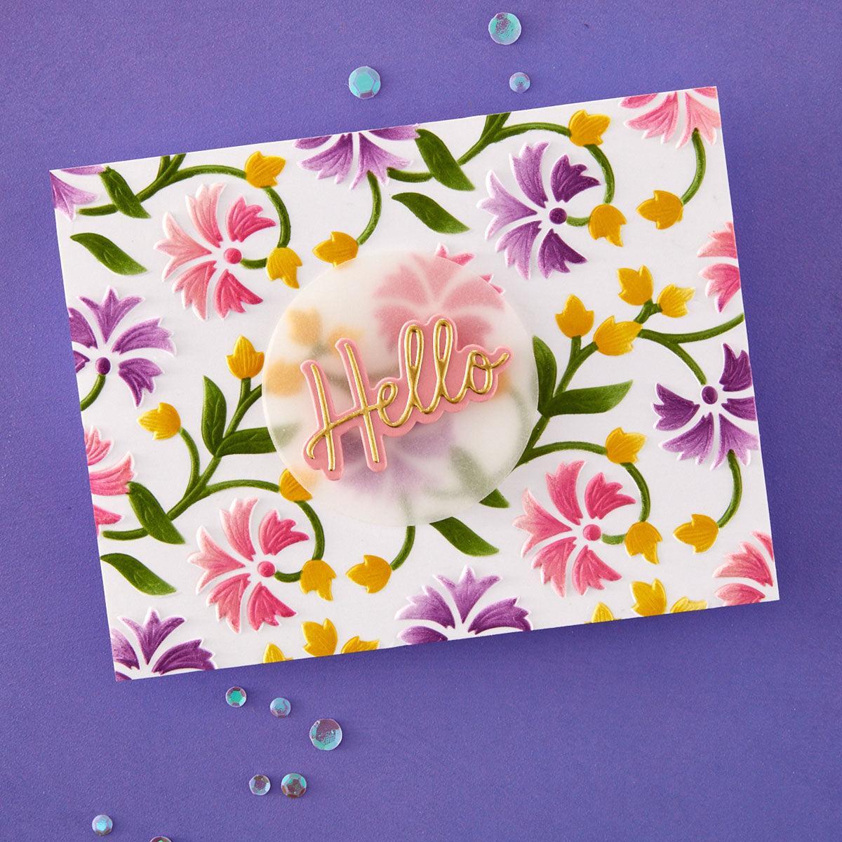 Spellbinders - Timeless Textures Collection - Stencils - Flowing Florals-ScrapbookPal