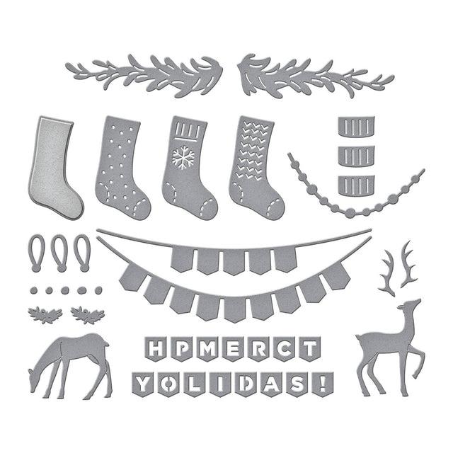 Spellbinders - Timeless Trees Collection - Dies - Mantle Decorations-ScrapbookPal