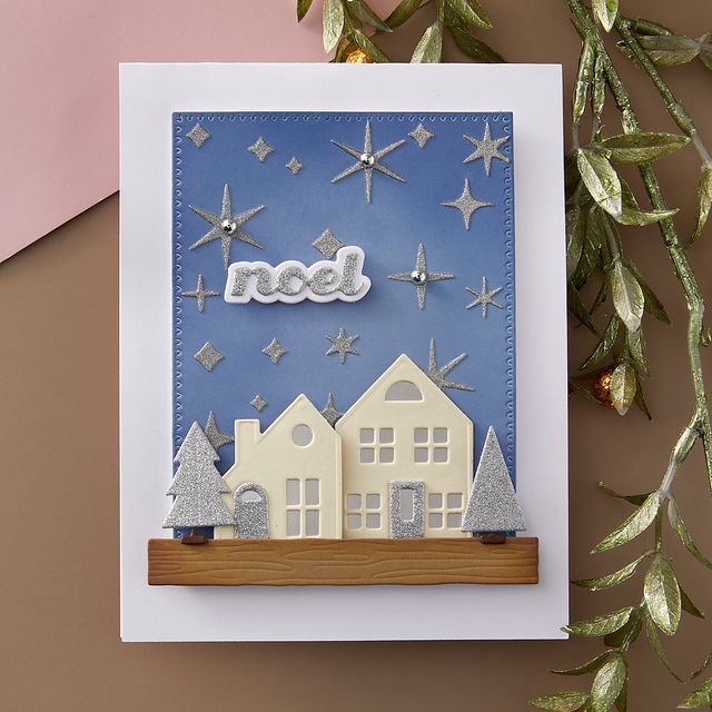 Spellbinders - Timeless Trees Collection - Dies - Mantle Village-ScrapbookPal