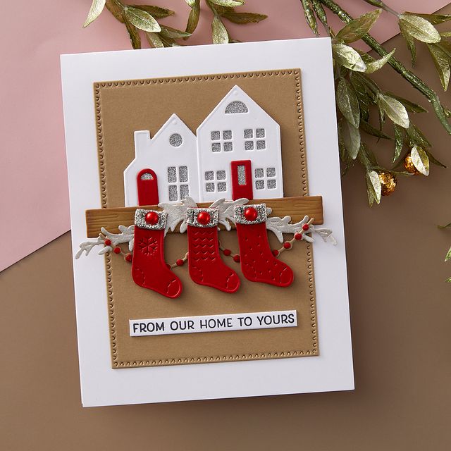 Spellbinders - Timeless Trees Collection - Dies - Mantle Village-ScrapbookPal
