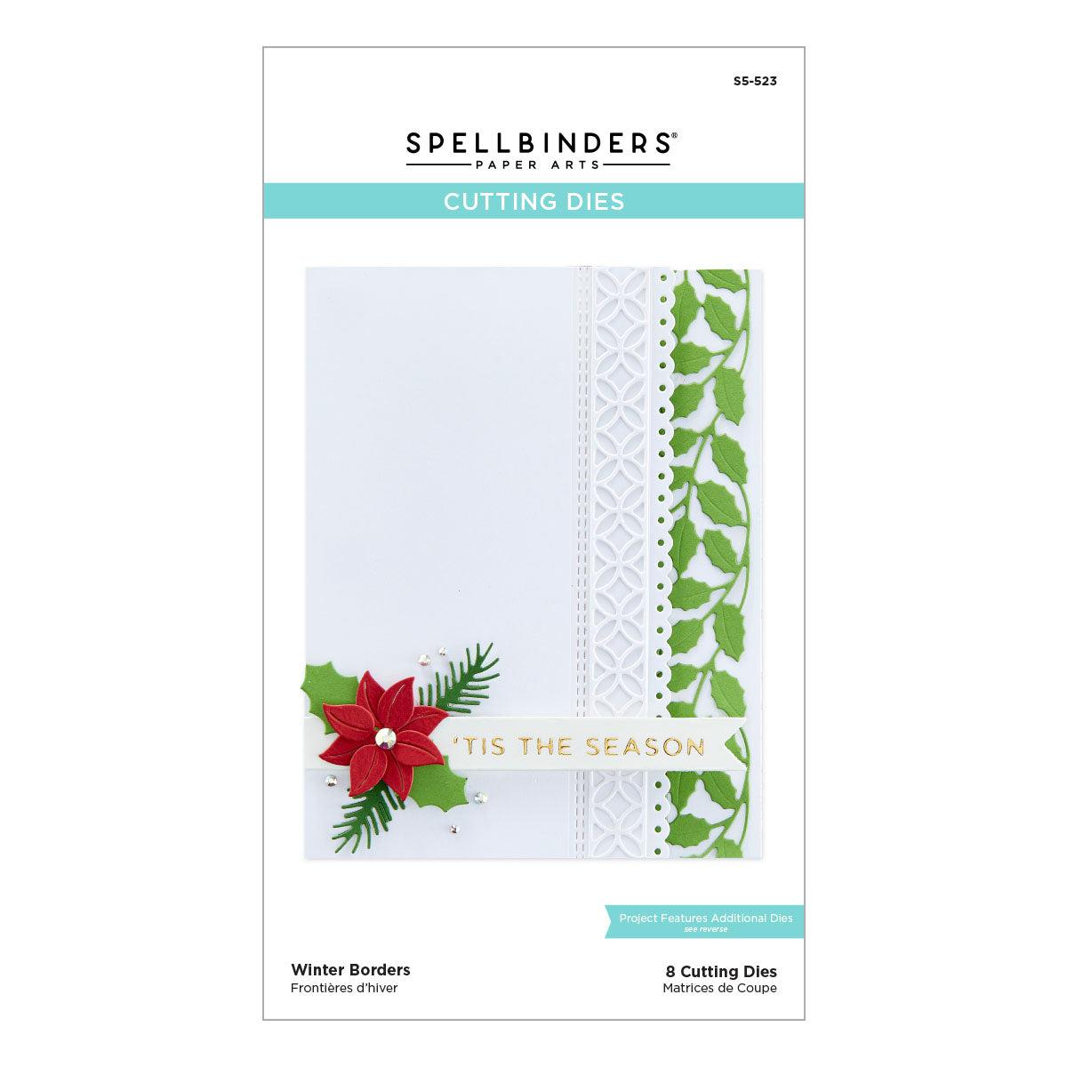 Spellbinders - Tinsel Time Collection - Dies - Winter Borders-ScrapbookPal