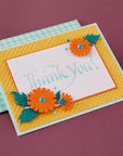Spellbinders - Upright Italic Everyday Sentiments Collection - Letterpress + Foil Plate - Upright Italic Thank You!-ScrapbookPal