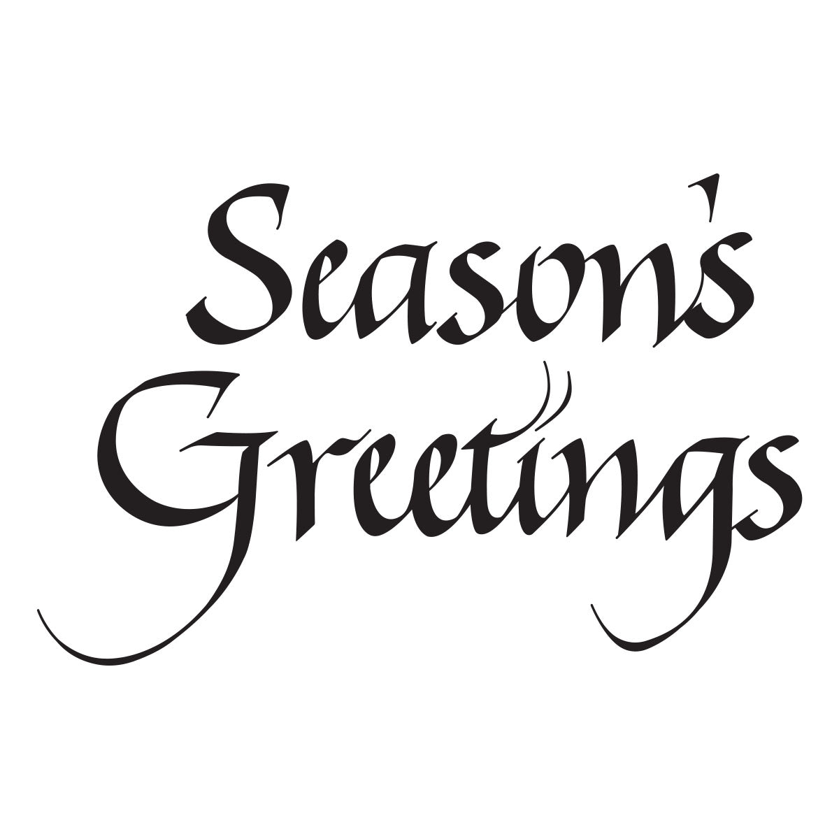 Spellbinders - Upright Italic Holiday Sentiments Collection - Letterpress + Foil Plate - Upright Italic Season's Greetings-ScrapbookPal