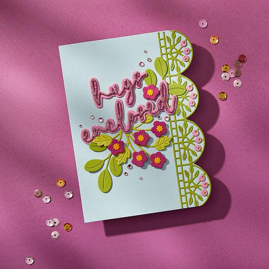 Spellbinders - Vivid Expressions Collection - Dies - Vivid Script Sentiments-ScrapbookPal