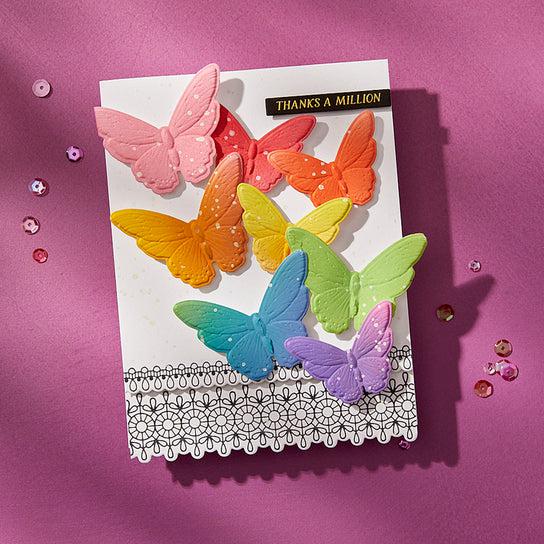 Spellbinders - Vivid Expressions Collection - Press Plates &amp; Dies - Pressed Lace Borders-ScrapbookPal