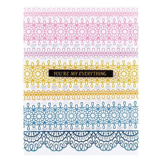 Spellbinders - Vivid Expressions Collection - Press Plates &amp; Dies - Pressed Lace Borders-ScrapbookPal