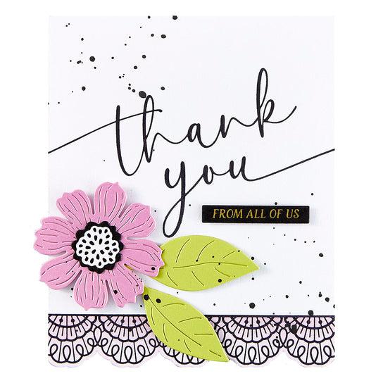 Spellbinders - Vivid Expressions Collection - Press Plates - Sweeping Script Sentiments-ScrapbookPal