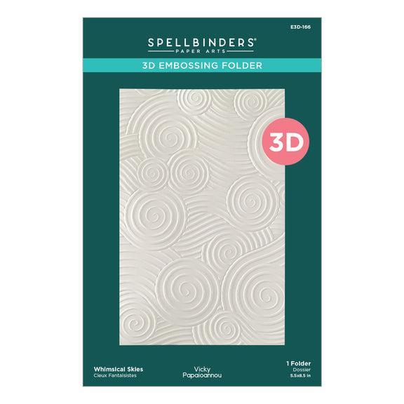 Spellbinders - Whimsical Village Collection - 3D Embossing Folder - Whimsical Skies-ScrapbookPal