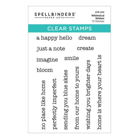 Spellbinders - Whimsical Village Collection - Clear Stamps - Whimsical Wishes-ScrapbookPal