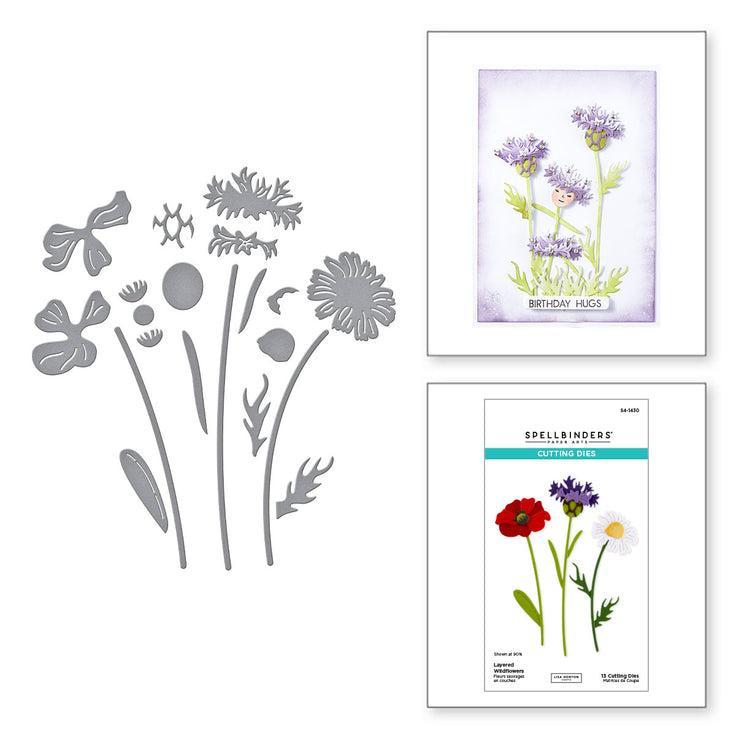 Spellbinders - Wildflowers Collection - Dies - Layered Wildflowers-ScrapbookPal