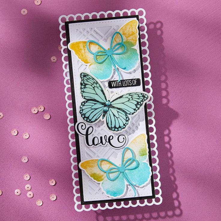Spellbinders - Wildflowers Collection - Registration Press Plates &amp; Dies - Butterfly Silhouettes-ScrapbookPal