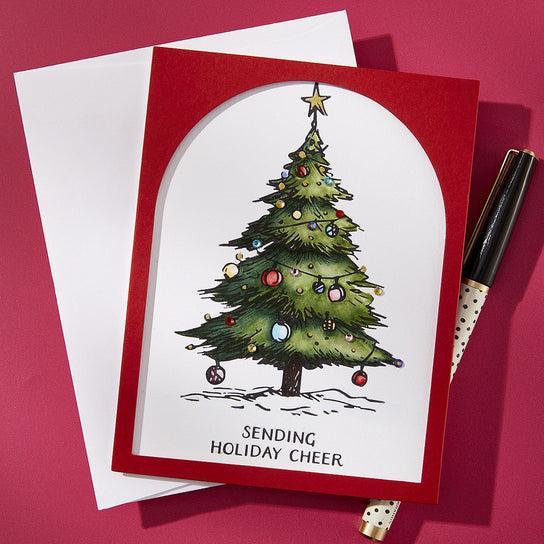 Spellbinders - Wonderland Collection - Registration Press Plates - Twinkle Bright Tree-ScrapbookPal