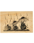 Spellbinders - Wood Mount Stamps - House-Mouse Spring Rain-ScrapbookPal