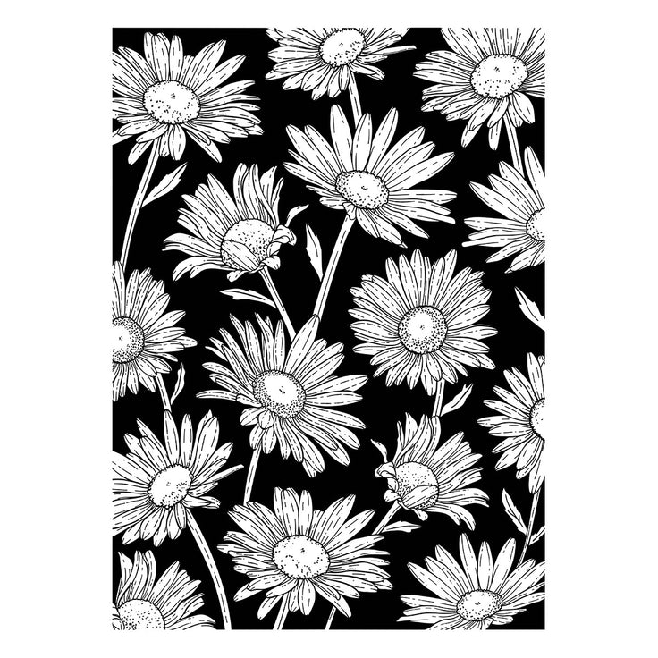 Spellbinders - Yana's Daisies Collection - Press Plates - Daisy Shower-ScrapbookPal