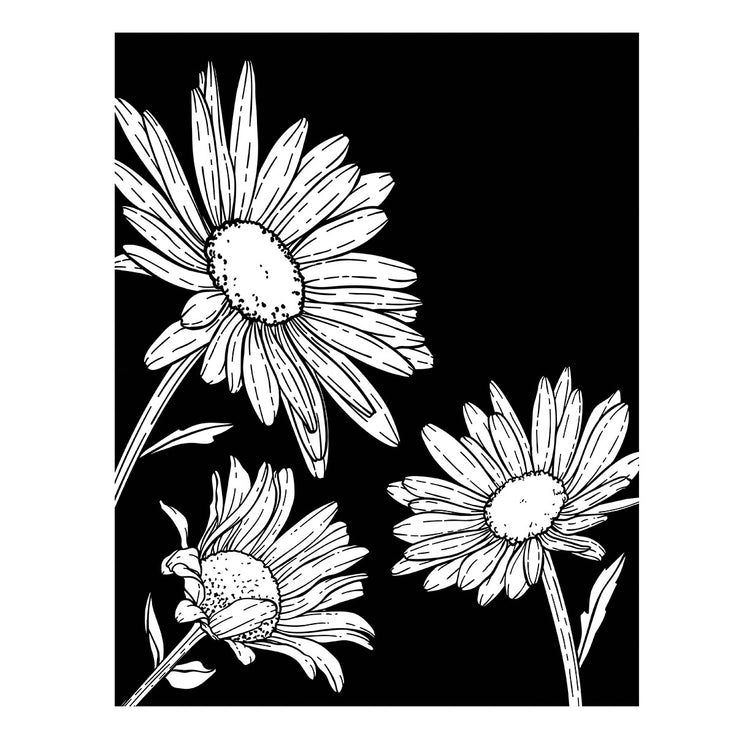 Spellbinders - Yana's Daisies Collection - Press Plates - Daisy Trio-ScrapbookPal