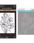 Spellbinders - Yana's Tulips Collection - Letterpress + Foil Plate & Stencils - Tulips and Daffodils-ScrapbookPal