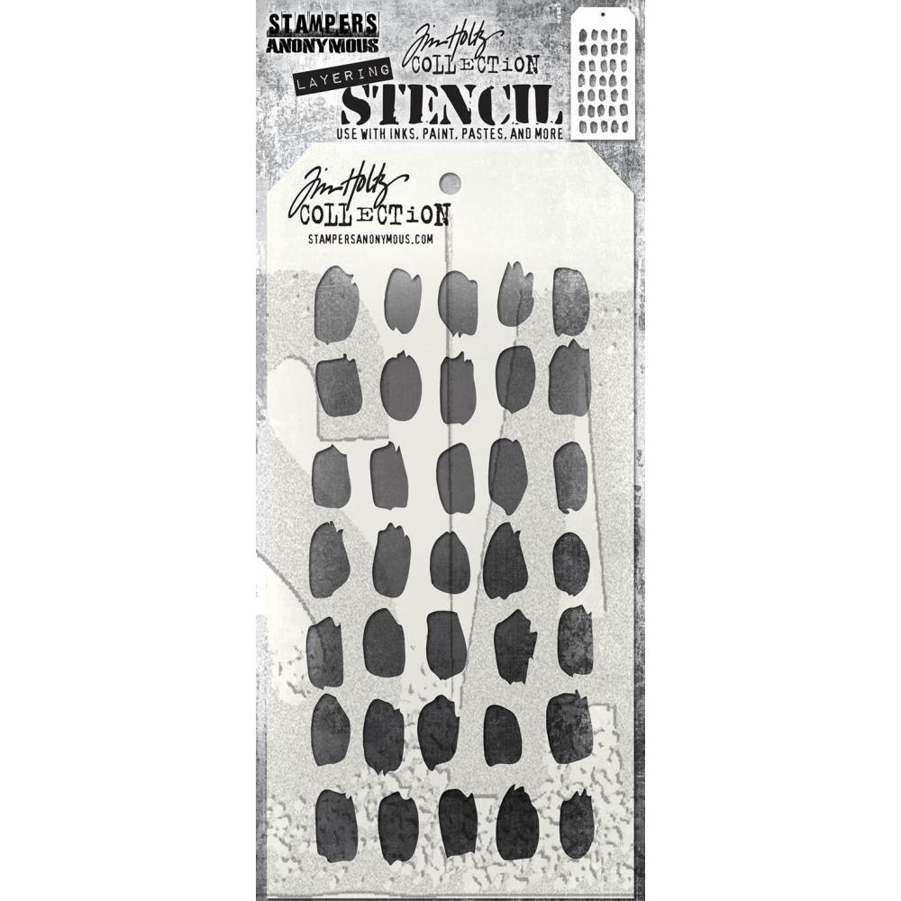Stampers Anonymous - Tim Holtz Layered Stencil - Brush Mark-ScrapbookPal