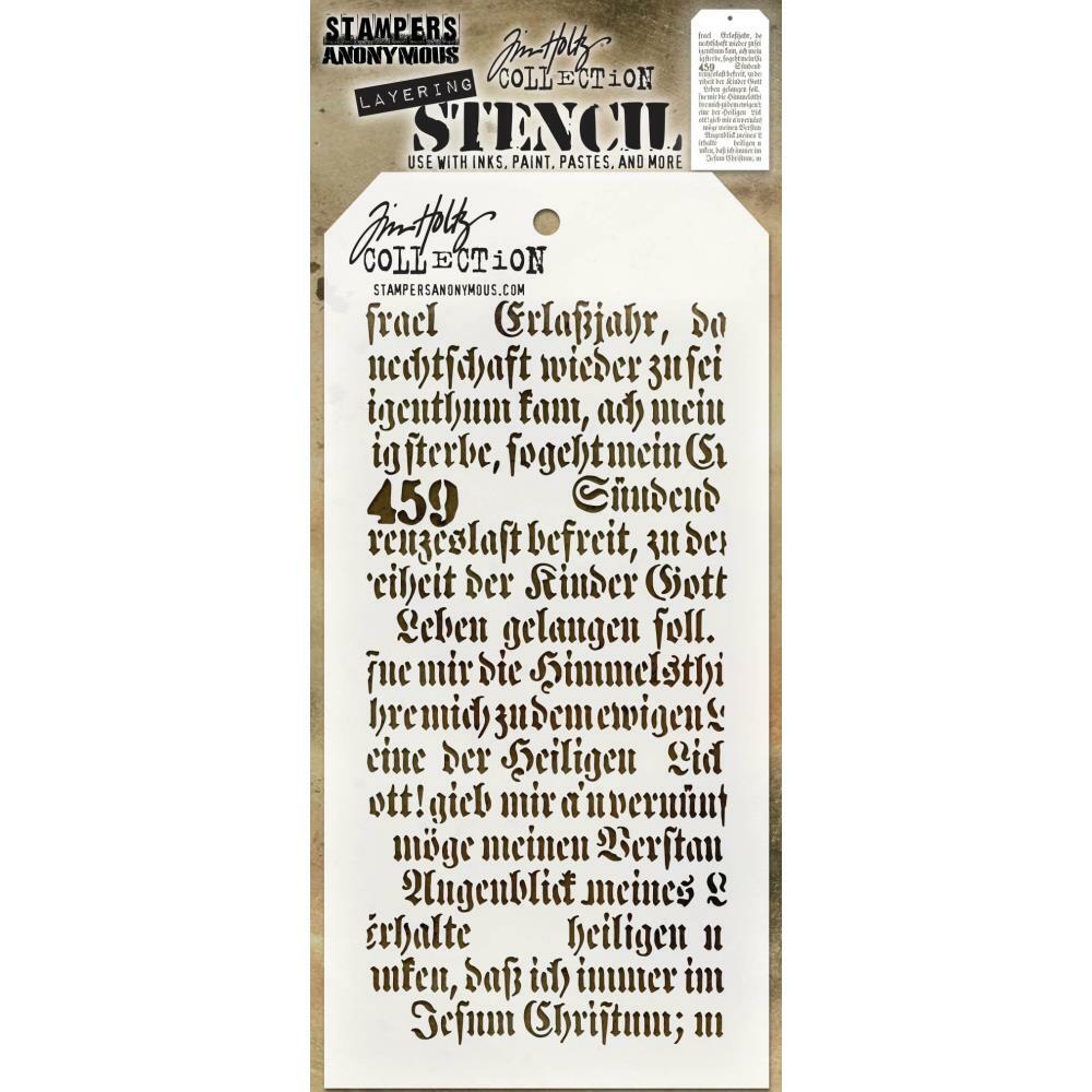 Stampers Anonymous - Tim Holtz Layered Stencil - Script-ScrapbookPal