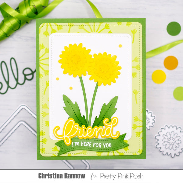 Pretty Pink Posh - Stencils - Dandelion Background