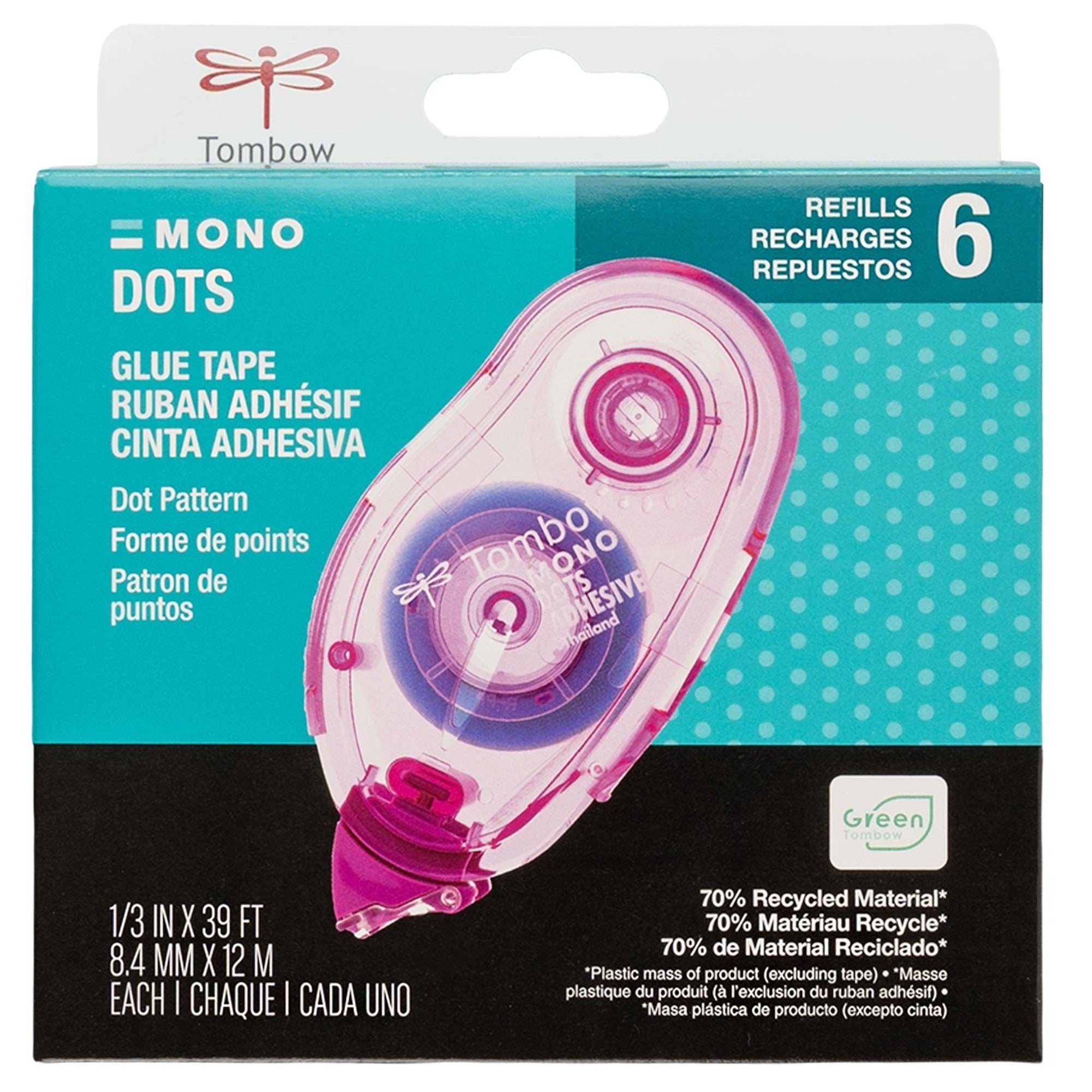 Tombow - Mono Adhesive Dots - Refill, 6 pk-ScrapbookPal