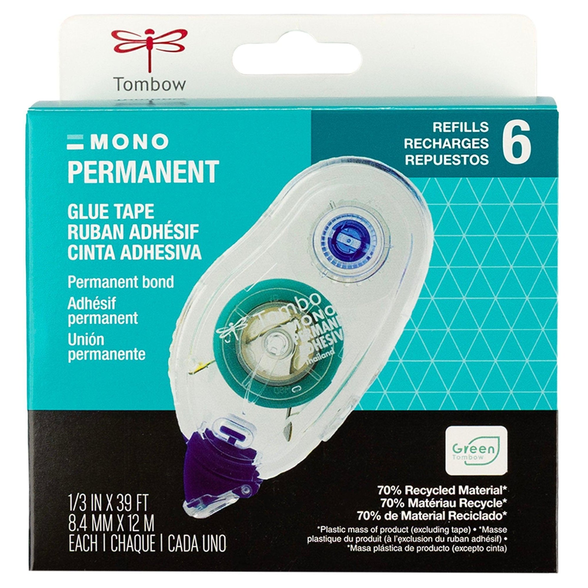 Tombow - Mono Adhesive Permanent - Refill, 6 pk-ScrapbookPal